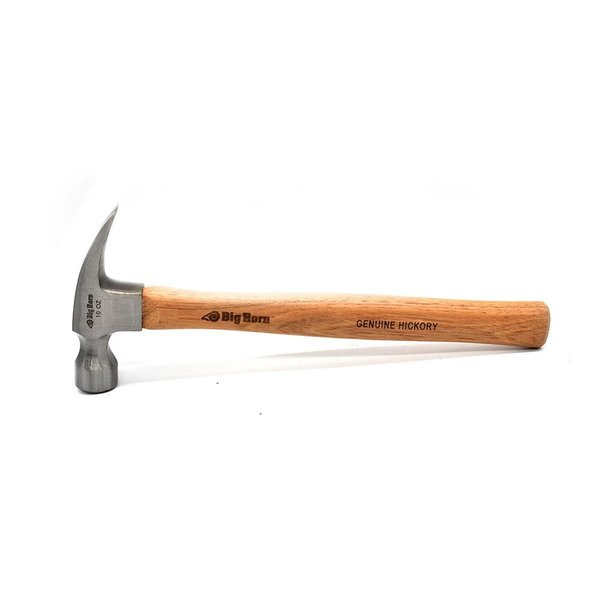 Big Horn Claw Hammer, Hickory Straight Handle, 10 Oz 15126